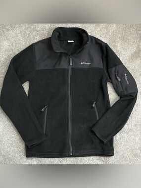 Columbia Men's Steens Mountain Tech II Full Zip Fleece jacket Sz S nylon-twill E